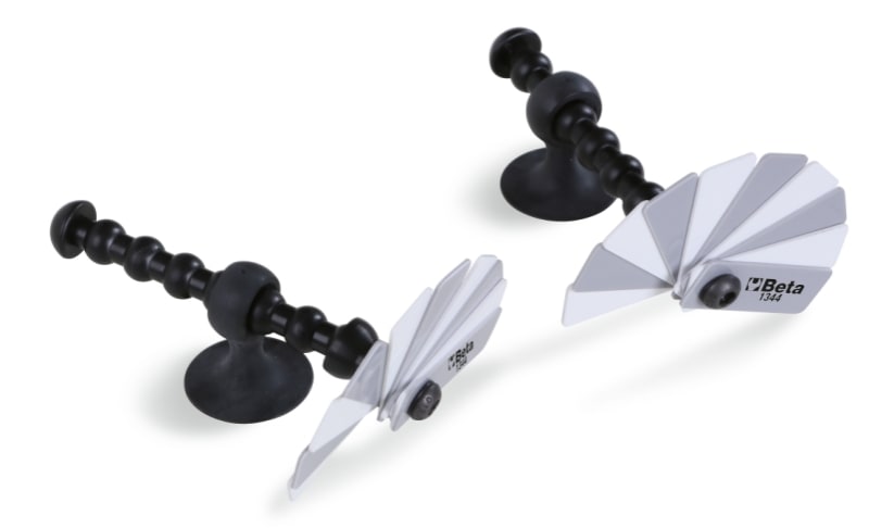 BETA - Coppia spessimetri 10 lame carrozzieri con ventosa fissaggio.