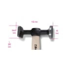 BETA - Martelli con teste piane tonda zigrinata e quadra liscia manico in legno per carrozzieri Z 45. 013570045