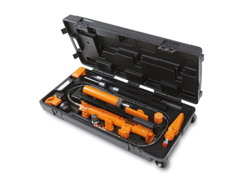 BETA - Pompa oleodinamica 10 t e kit accessori per carrozzeria in pratica valigia trolley KIT 13 PZ CARROZZIERI 10TON /K13.