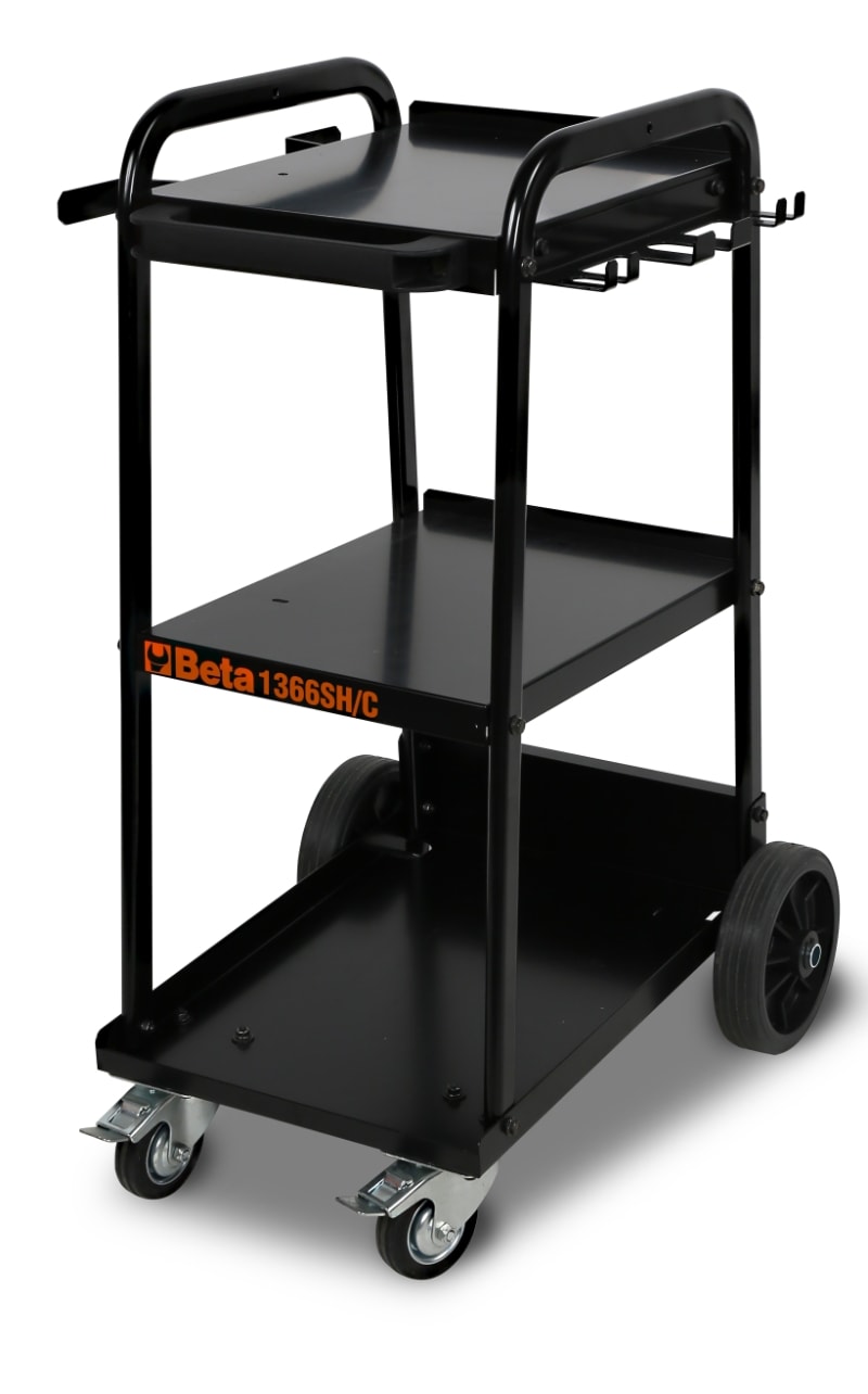 BETA - Carrello per spotter 1366SH, robusto e versatile, ideale per officine e carrozzerie. Carrelli per spotter 1366/SH, progettati per garantire efficienza e praticità nel lavoro quotidiano.