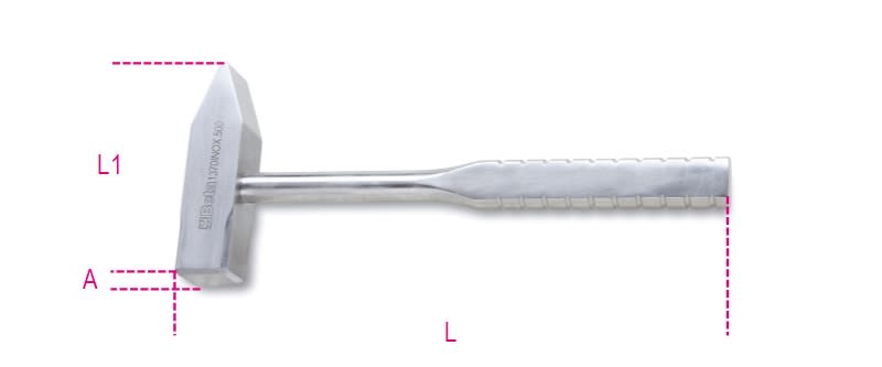 BETA - Martello tipo tedesco per meccanici in acciaio inossidabile, martelli tipo tedesco inox 500.