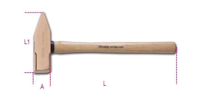 BETA - Martelli tipo tedesco antiscintilla manico in legno BA 1000.