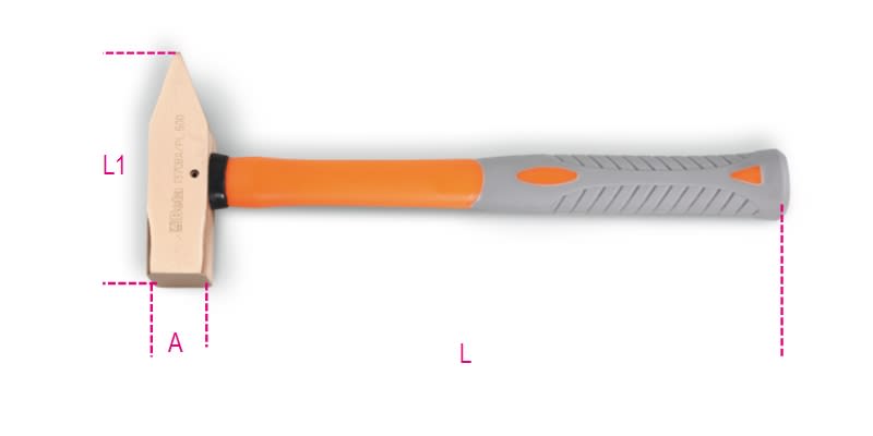 BETA - Martelli tipo tedesco antiscintilla, manico in fibra BA/PL 1000.