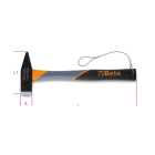 BETA - Martelli tipo tedesco per meccanici manico in fibra di vetro H-SAFE TP.tedesco fibra T 500.