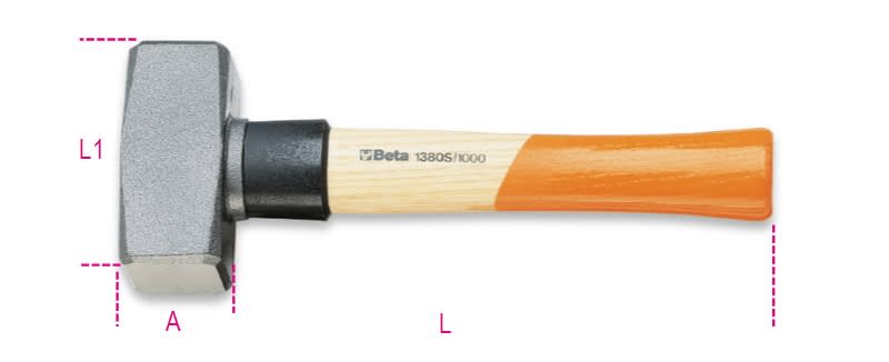 BETA - Mazzette di sicurezza S 1250 con collare salvamanico e manico in legno.