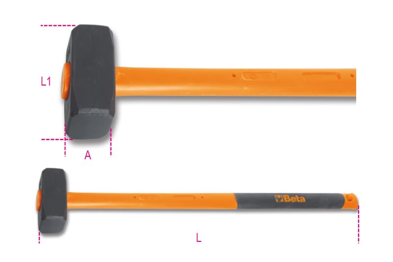 BETA - Mazze a coppia manico in fibra gr.3000 t 3000.