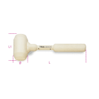 BETA - Mazzuole per piastrellisti interamente rivestite in gomma bianca A/500.