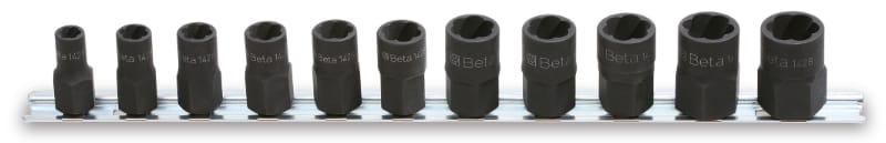 BETA - Serie di estrattori per dadi destrorsi danneggiati con guida SB2 M8-M19 11PZ/SB11.