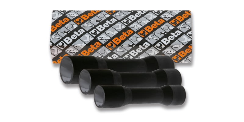 BETA - Serie di 3 estrattori a bussola lunghi per dadi destrorsi danneggiati in busta, estrattori l 3pz. serie 1/2 l/b3. 014280303