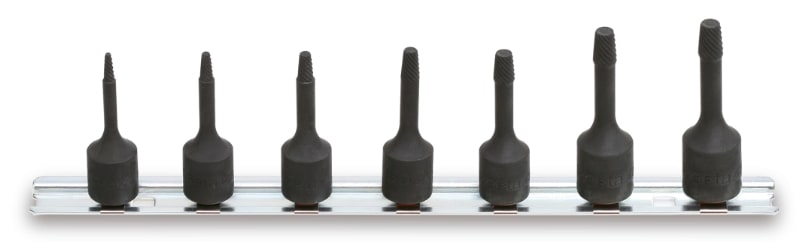 BETA - Serie estrattori per viti e prigionieri danneggiati M2-M10 su guida SB1/7PZ.