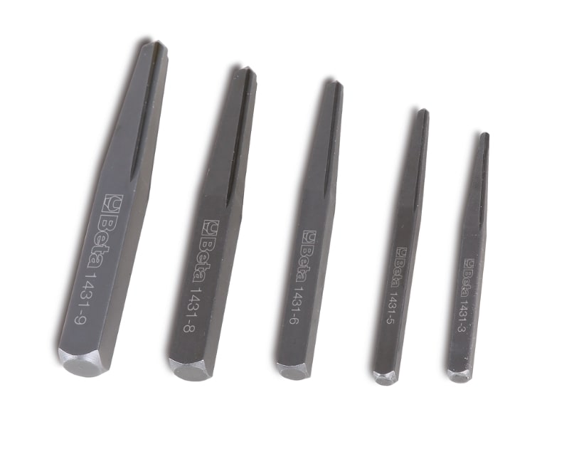 BETA - Estrattori conici per viti e prigionieri spezzati CASS. 5 ESTRATTORI PRIGIONIERI SPEZZATI. 014310005