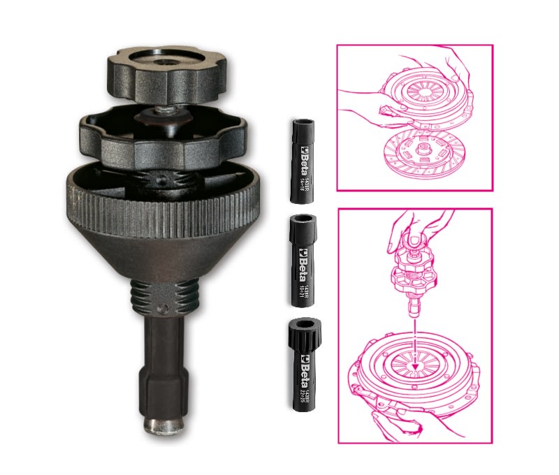 BETA - Attrezzo universale per centraggio frizioni completo di 3 coni ad espansione.