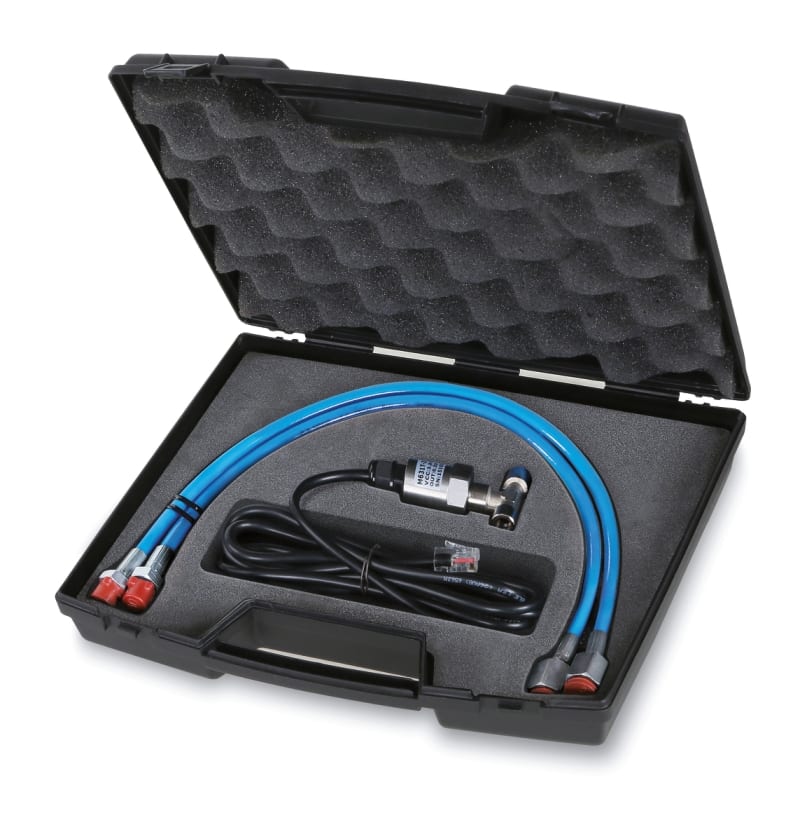 BETA - Set per la verifica dell'impianto alta pressione benzina dei motori FSI, da utilizzare con 1464T, cassette connessione alta pressione benzina.