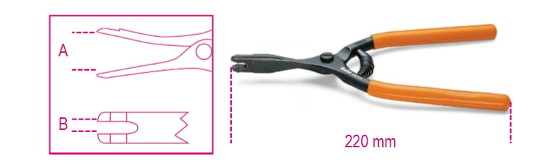 BETA - Pinza per cavo freno a mano, ideale per la manutenzione del sistema frenante. Pinze per cavo freno mano a, progettate per garantire precisione e sicurezza.