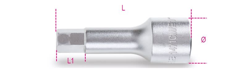 BETA - Chiave a bussola maschio esagonale 11 mm per viti pinze freno Mercedes ML (serie 166) BUSSOLE ESAG MASCHIO 11 Q. 1/2 CM/E11.