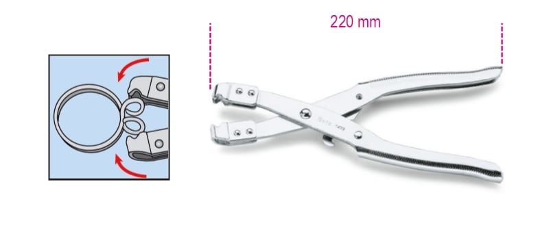 BETA - Pinza per anelli stringitubo PINZE PER ANELLI STRINGITUBO.