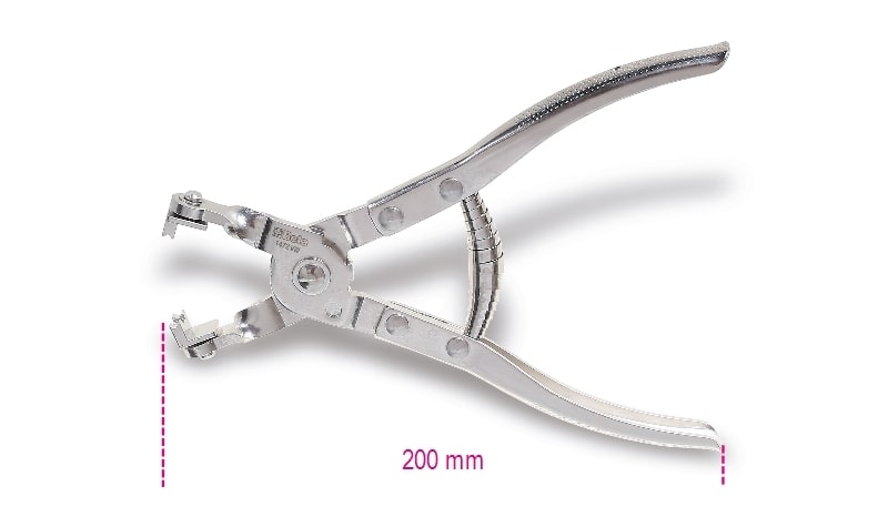 BETA - Pinza con teste orientabili per fascette stringitubo e pinze per anelli stringitubo VW, strumenti ideali per lavori di precisione su tubi e anelli.