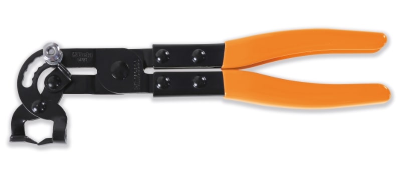 BETA - Pinza con testa orientabile per pioli in plastica con clips a pressione, pinze testa orientabile per pioli c/clips.