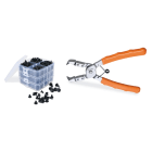 BETA - Kit pinze per pioli con assortimento clips in plastica 2 pinze + set 625 pioli plast.carroz.