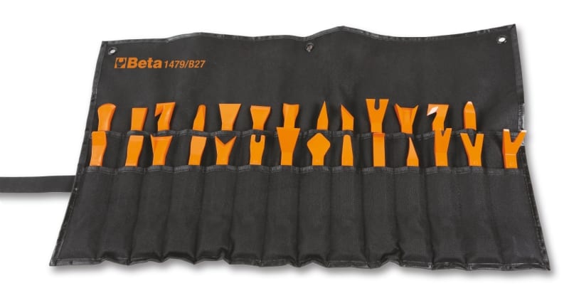 BETA - Kit di 27 attrezzi in nylon per pioli e interventi su plastiche e guarnizioni BUSTE LEVAPIOLI NYLON /B27.