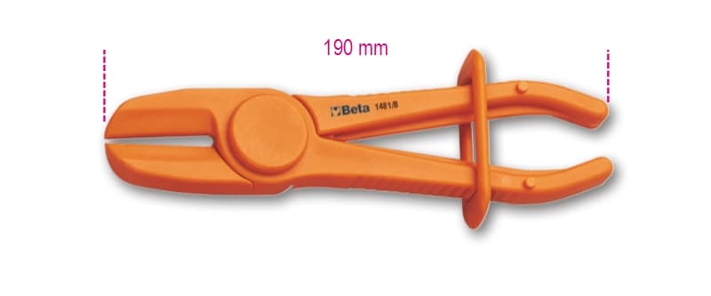 BETA - Pinza in plastica per occlusione tubi e manicotti 25 pezzi per busta.