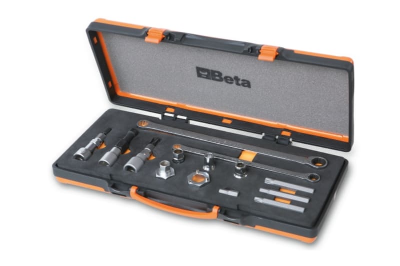 BETA - Assortimento di 14 utensili per le pulegge libere degli alternatori CASSETTE 14 PZ. PER ALTERNATORE/C14.