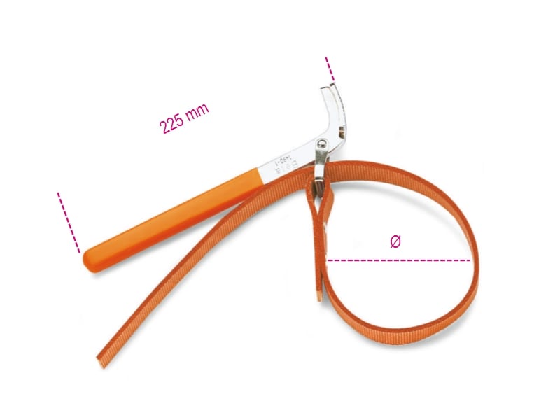 BETA - Chiavi a nastro per filtri olio, chiavi nastro per filtri olio 160mm/1, ideali per rimuovere e installare filtri olio di varie dimensioni.