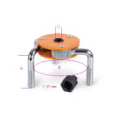 BETA - Chiave autoregolabile a tre bracci per filtri olio destrorsa-sinistrorsa CHIAVI A 3 BRACCI X FILTRI OLIO DX-SX H.