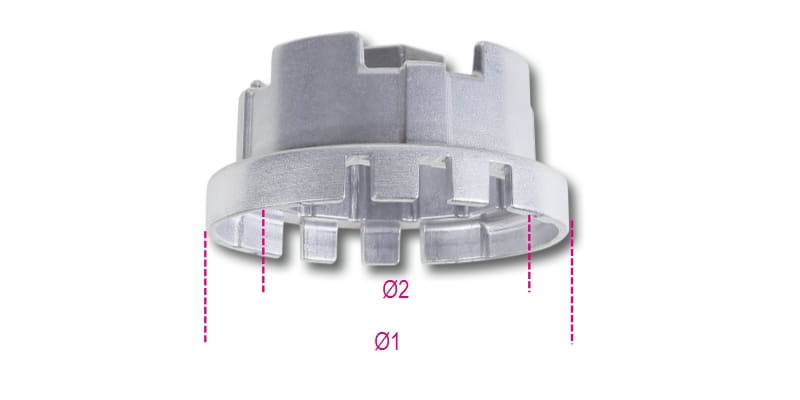BETA - Chiavi a bussola per filtri olio per auto asiatiche, bussole al filtri olio 4 settori 3/8L14L.