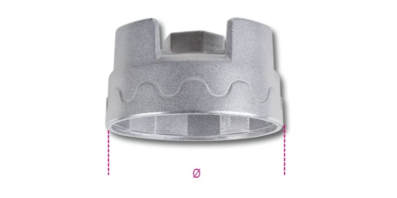 BETA - Chiavi a bussola per filtri olio, bussole al filtri olio 1/2 mm87-l16, ideali per la manutenzione.