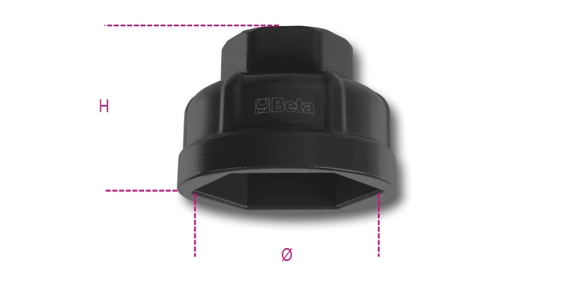 BETA - Chiavi a bussola esagonale per cartucce filtri olio 24.