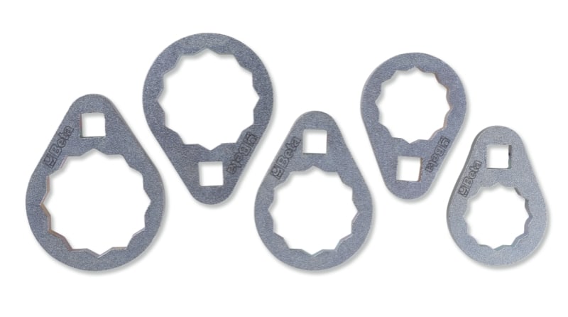 BETA - Serie di 5 chiavi poligonali per cartucce filtri olio di difficile accesso, serie 5 chiavi cartucce filtri olio B/S5.