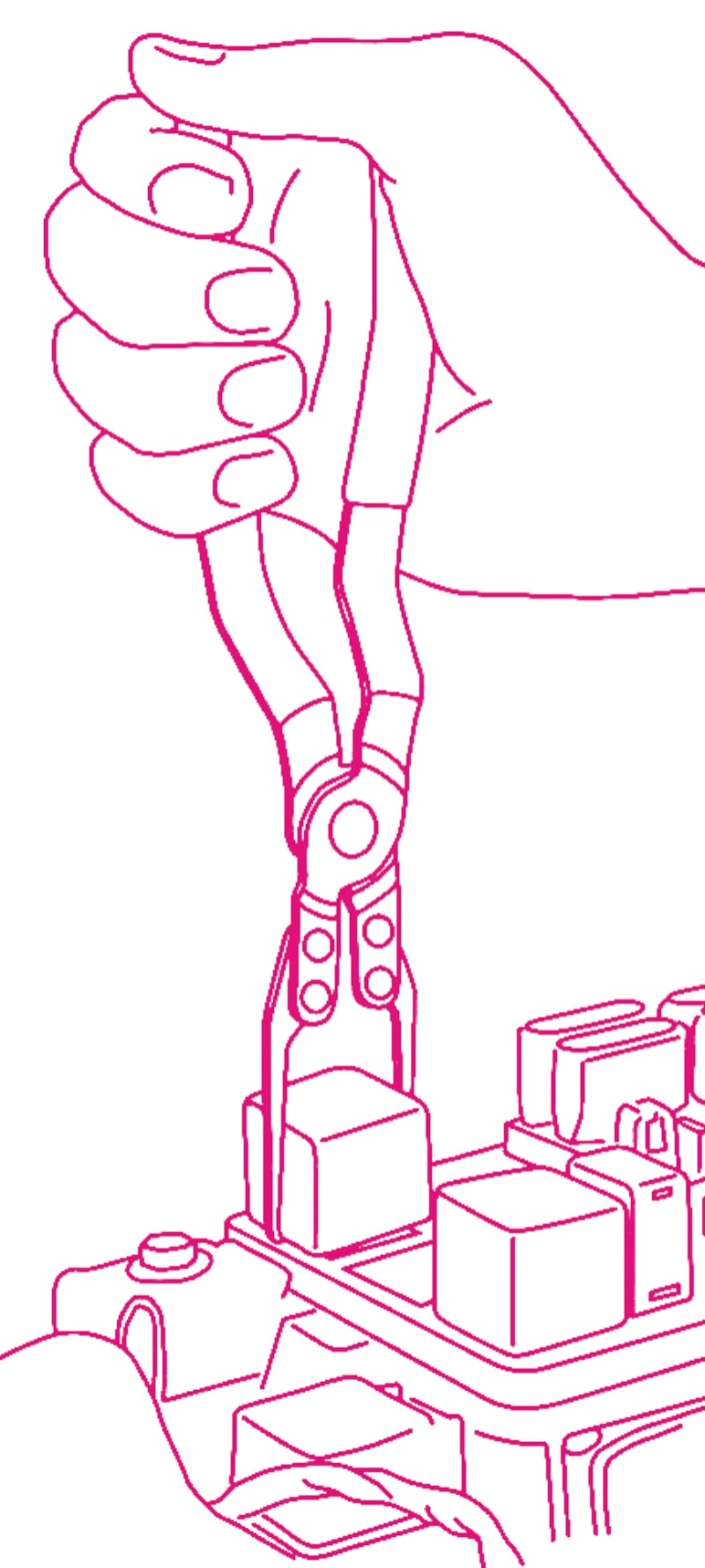 BETA - Pinza con becchi dritti e sottili per relè e fusibili per relè becchi diritti sottili.