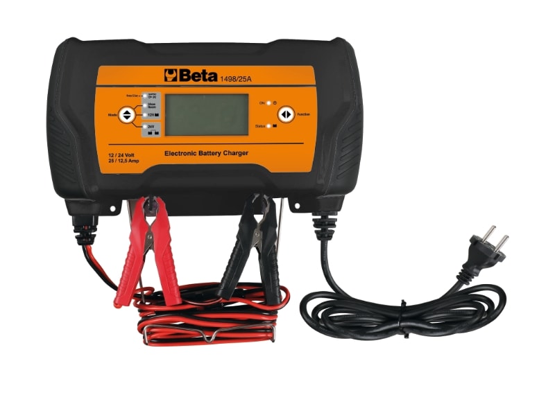 BETA - Caricabatterie elettronico 12-24V multifunzione per auto /25A.