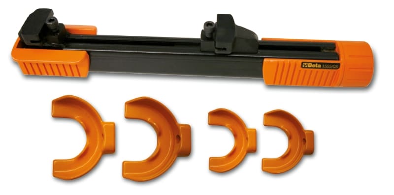 BETA - Pressore per molle ammortizzatori Mac Pherson ed equivalenti con quattro staffe e protezioni corpo QS.
