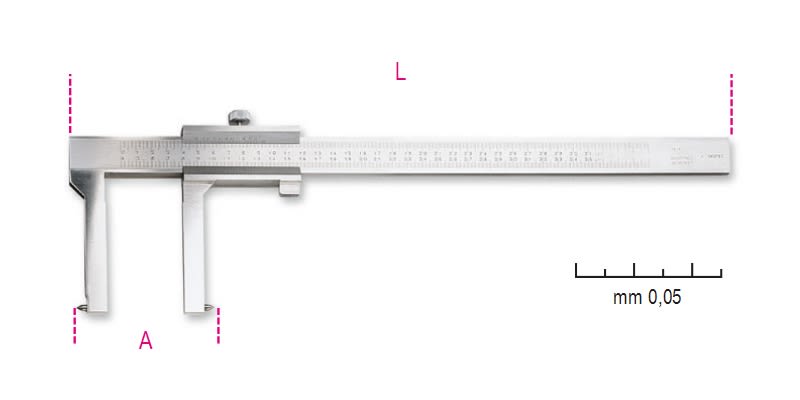 BETA - Calibro a corsoio per tamburi freni lettura ventesimale 500 FT/2.