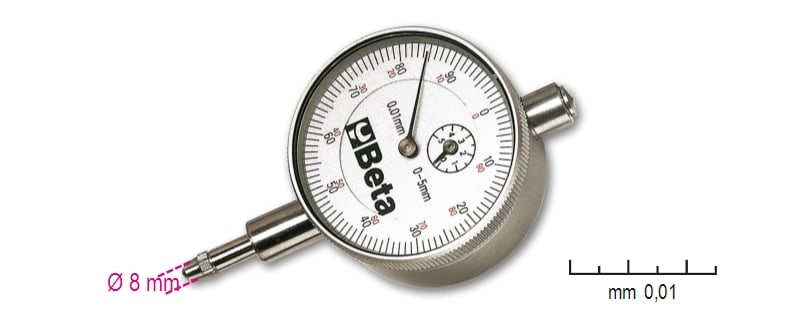 BETA - Comparatori in astuccio rigido di materiale plastico ANTIURTO 1/100 /2.