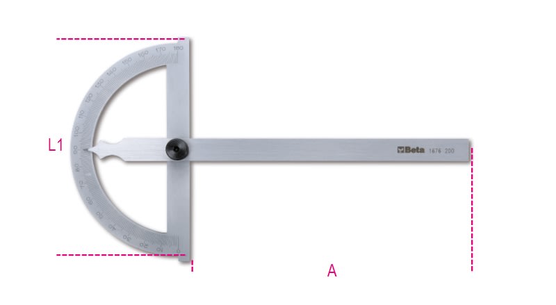 BETA - Goniometri semplici in acciaio inossidabile 150. 016760015