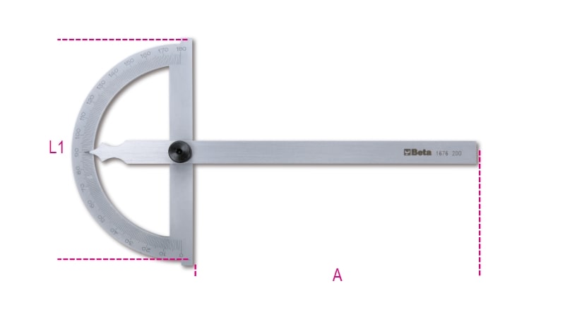 BETA - Goniometri semplici in acciaio inossidabile 200.