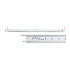 BETA - Righe flessibili graduate in acciaio inossidabile mm-1/2mm 150, ideali per misurazioni precise.