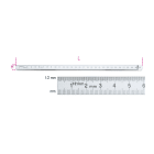 BETA - Righe flessibili graduate in acciaio inossidabile mm-1/2mm 150, ideali per misurazioni precise.