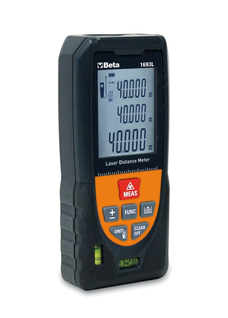 BETA - Misuratore di distanza laser multifunzione con livelle di posizionamento 40 metri multifunzione 40mt.