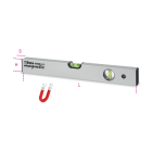BETA - Livelle con base magnetica in alluminio profilato anodizzato con due fiale infrangibili BASE MAGN B/500 LIVELLE IN ALL PROFIL.