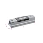BETA - Livella lineare di precisione in ghisa con base prismatica rettificata a 2 fiale infrangibili in astuccio di legno, precisione 0,02 l/1.