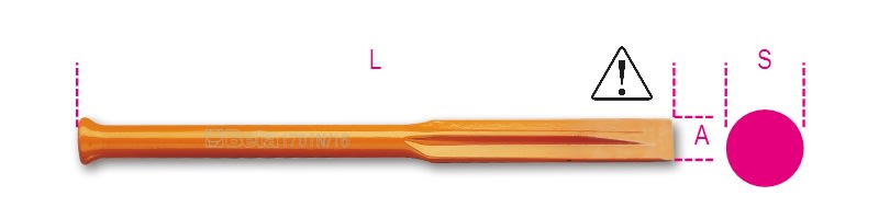 BETA - Scalpello per edilizia, ideale per lavori di precisione. Scalpelli per edilizia n 250, robusti e durevoli. 017010001