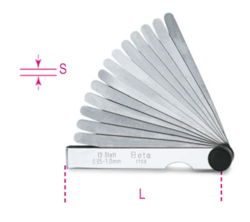 BETA - Spessimetri per misurare con precisione. SPESSIMETRI 20 LAME /20 per una gamma completa di misurazioni accurate.