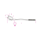 BETA - Specchietto flessibile rettangolare con illuminazione, specchietti flessibili rettang+luce fl/b.