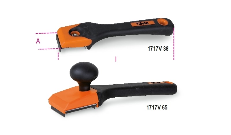 BETA - Raschietti per vernici con lama utilizzabile su più lati, raschietti vernici v 65mm per una rimozione efficace. 017170706