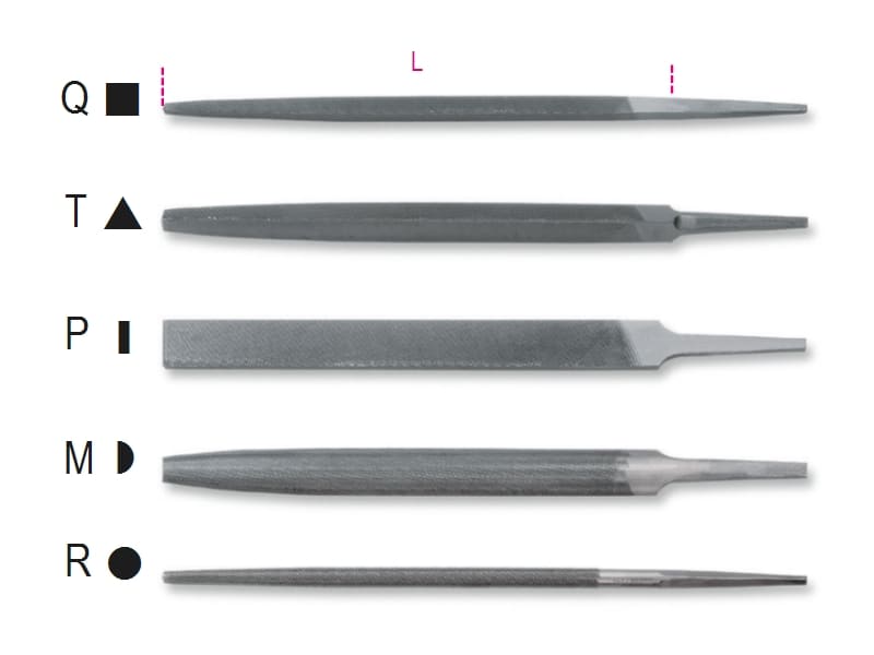 BETA - Lime a taglio mezzodolce 10" senza impugnatura S/MANICO QUADRE MD 10 A10/Q. 017180041