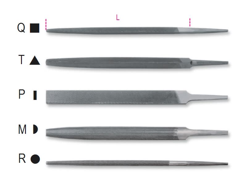 BETA - Lime a taglio mezzodolce 10" senza impugnatura S/MANICO QUADRE MD 10 A10/Q. 017180041